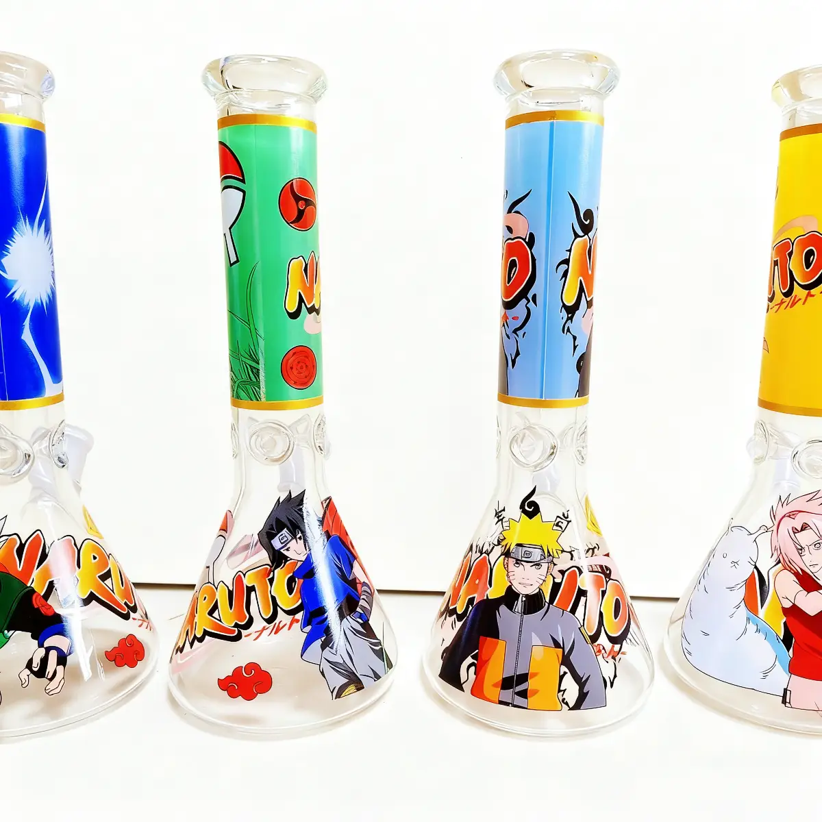 10-Inch Naruto Uzumaki Borosilicate Glass Beaker Bong