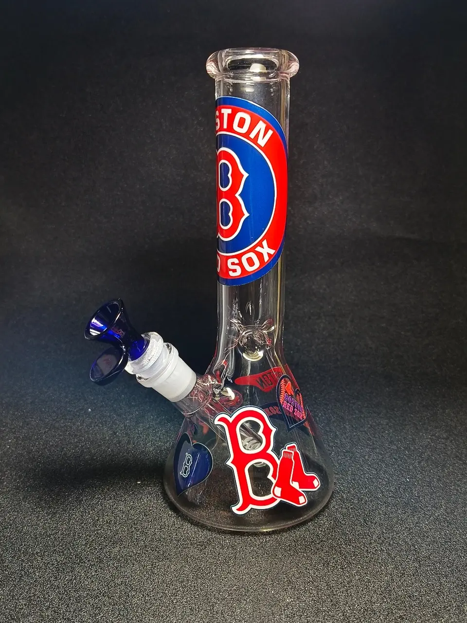 10 Inch Boston Red Sox Inspired Beaker Glass Bong - Image 5