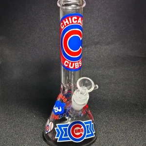 10-Inch Chicago Cubs Beaker Bong with Vintage Baseball Graphics