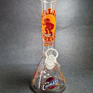 10-Inch Cleveland Cavaliers-Inspired Beaker Glass Bong