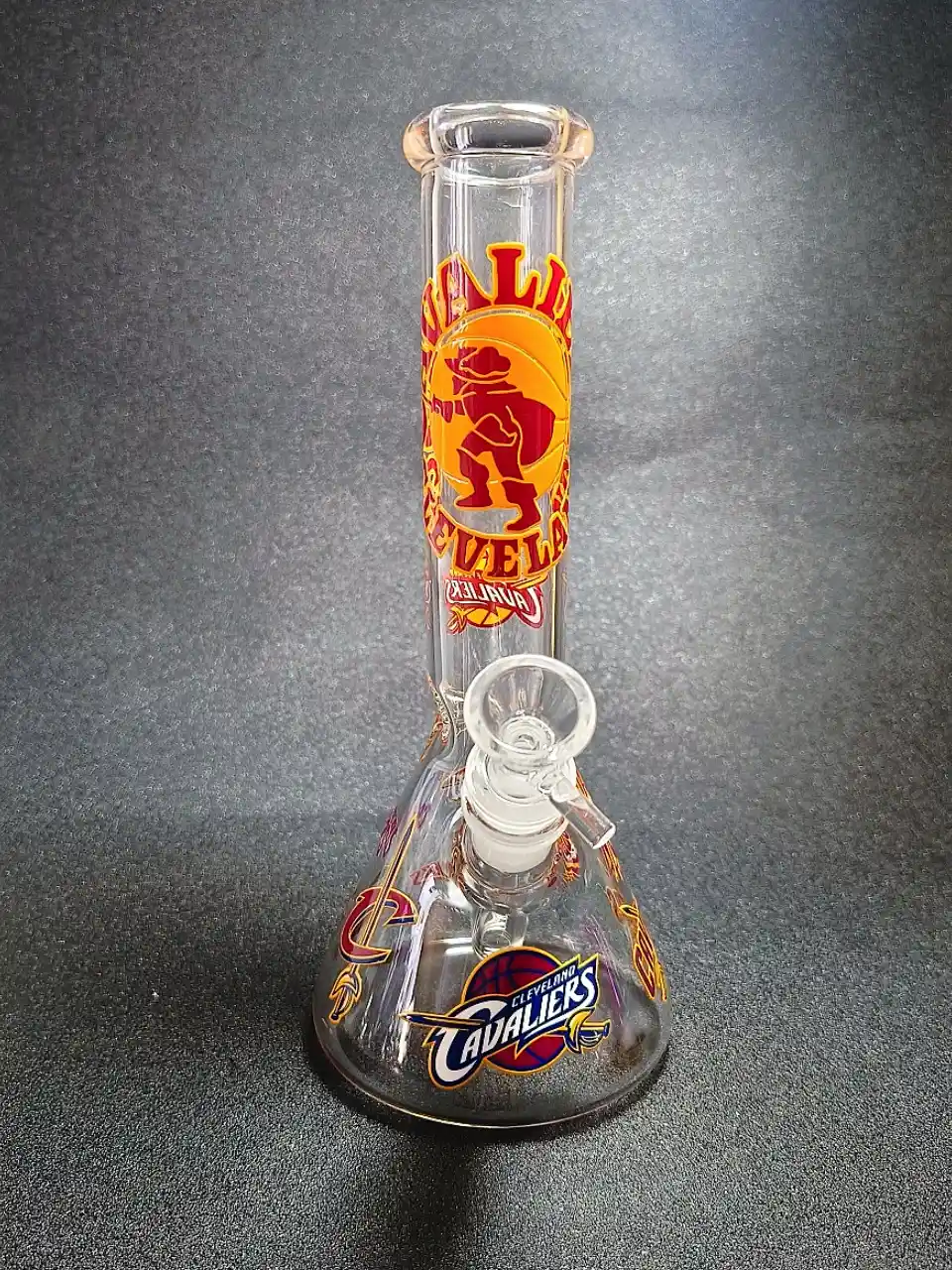10-Inch Cleveland Cavaliers-Inspired Beaker Glass Bong
