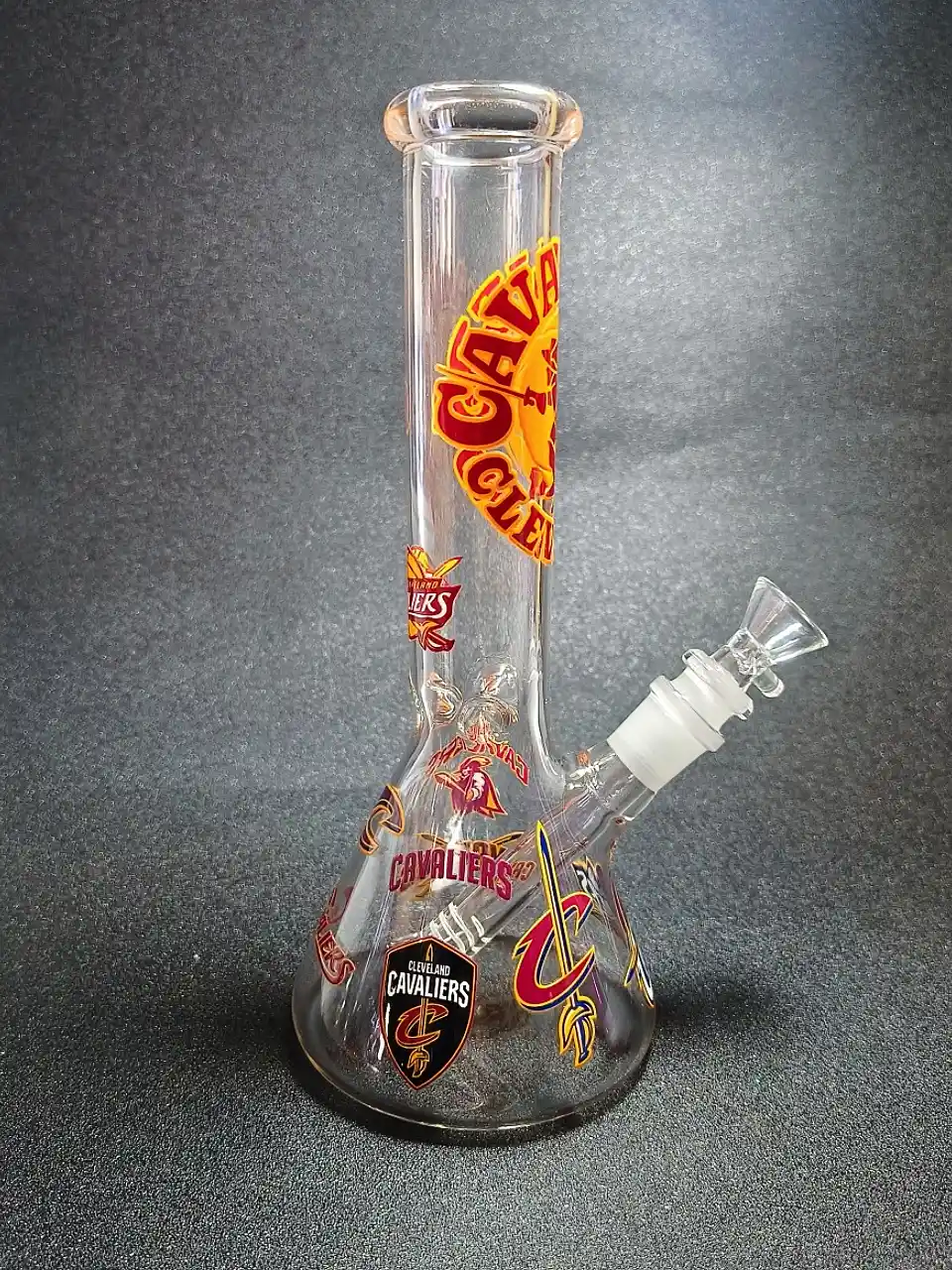 10-Inch Cleveland Cavaliers-Inspired Beaker Glass Bong - Image 2