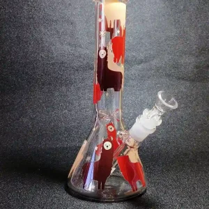 10 Inch Cute Alpaca Party Beaker Glass Bong