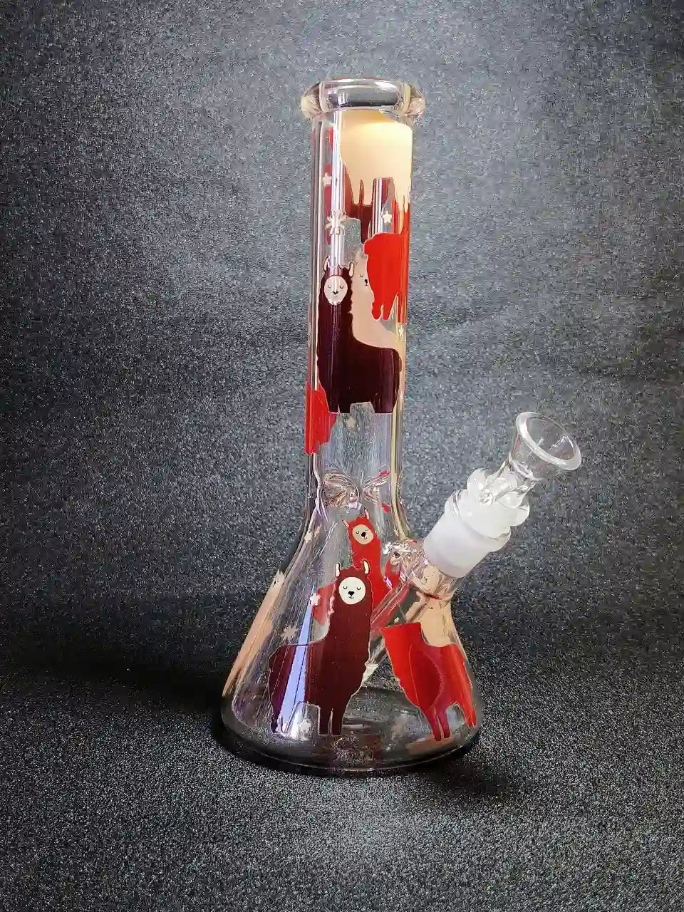 10 Inch Cute Alpaca Party Beaker Glass Bong