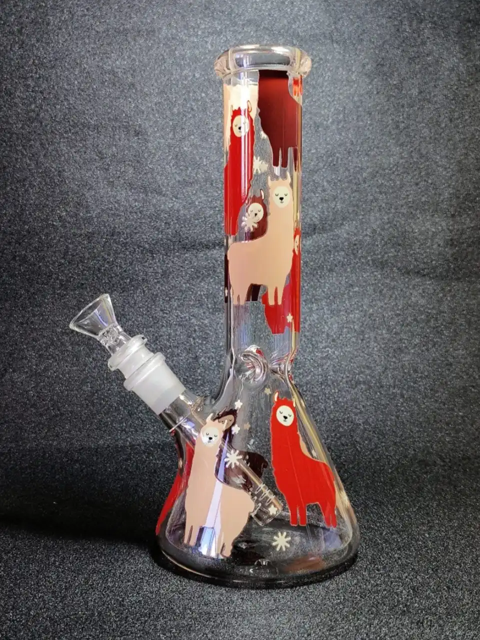 10 Inch Cute Alpaca Party Beaker Glass Bong - Image 3