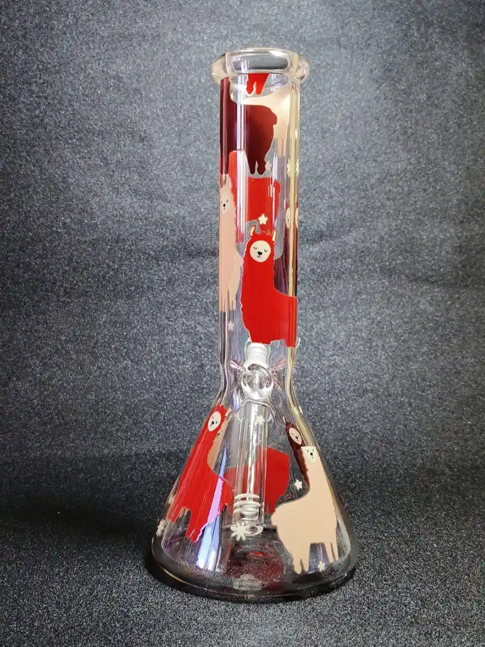 10 Inch Cute Alpaca Party Beaker Glass Bong - Image 2