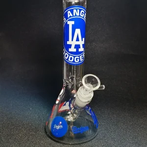 10-Inch LA Dodgers Beaker Glass Bong