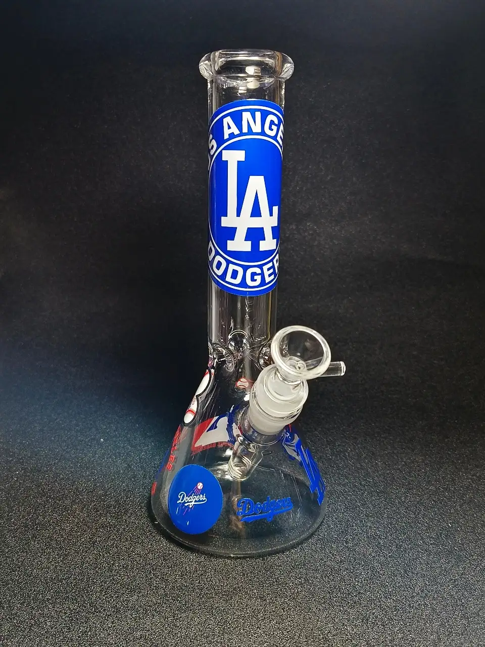 10-Inch LA Dodgers Beaker Glass Bong