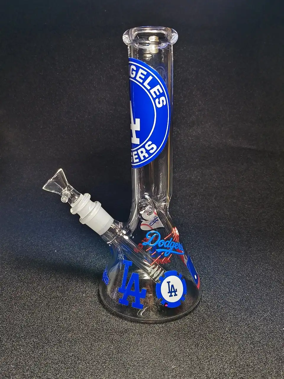 10-Inch LA Dodgers Beaker Glass Bong - Image 4