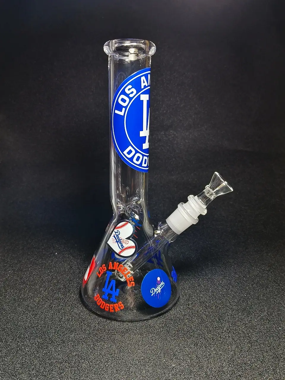 10-Inch LA Dodgers Beaker Glass Bong - Image 2