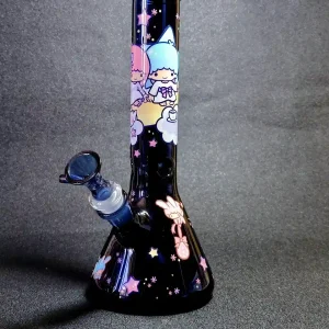 10-Inch Little Twin Stars Deep Blue Borosilicate Glass Beaker Bong