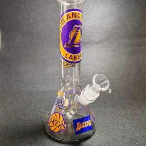 10-Inch Los Angeles Lakers Showtime Beaker Glass Bong