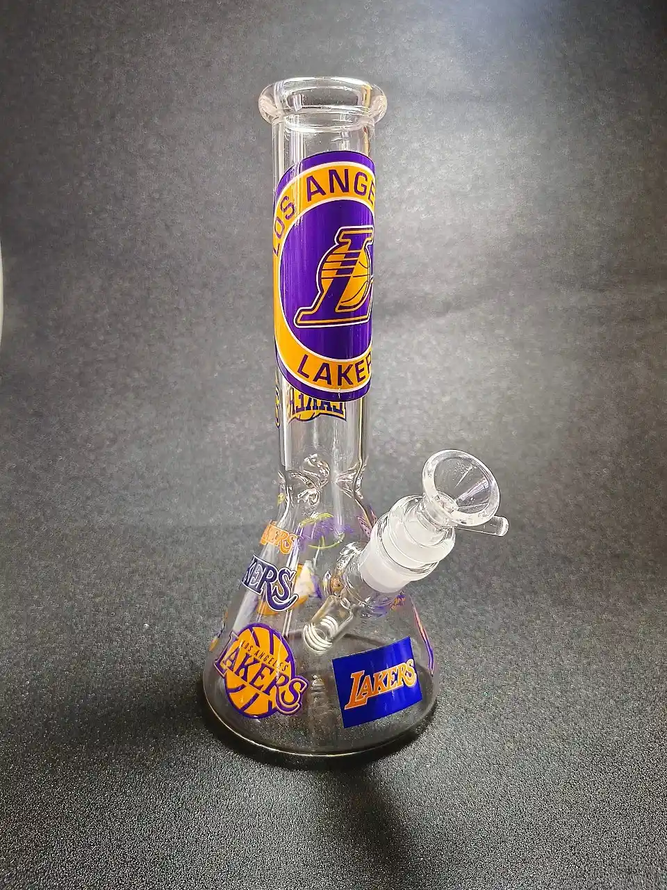 10-Inch Los Angeles Lakers Showtime Beaker Glass Bong