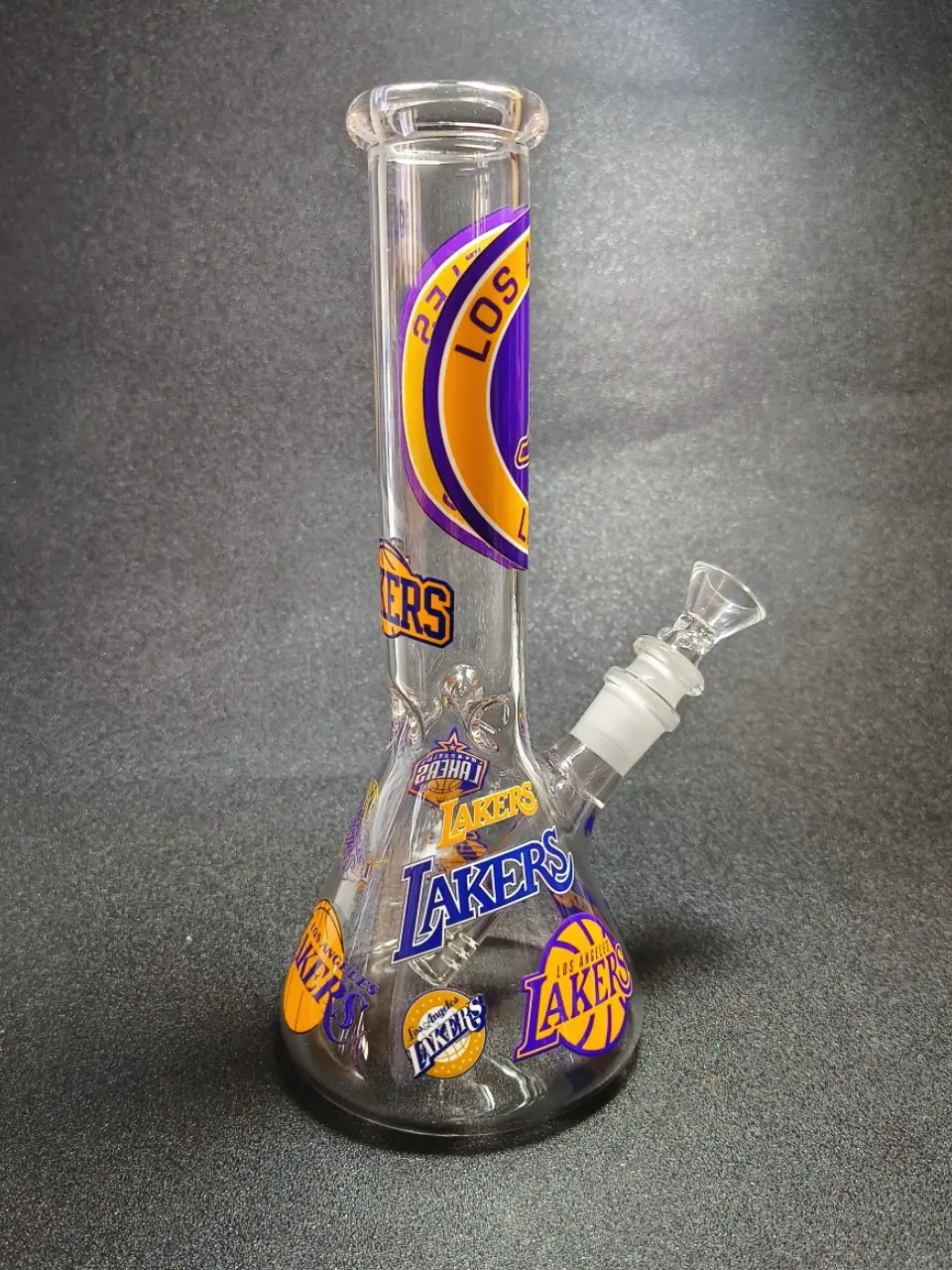 10-Inch Los Angeles Lakers Showtime Beaker Glass Bong - Image 2