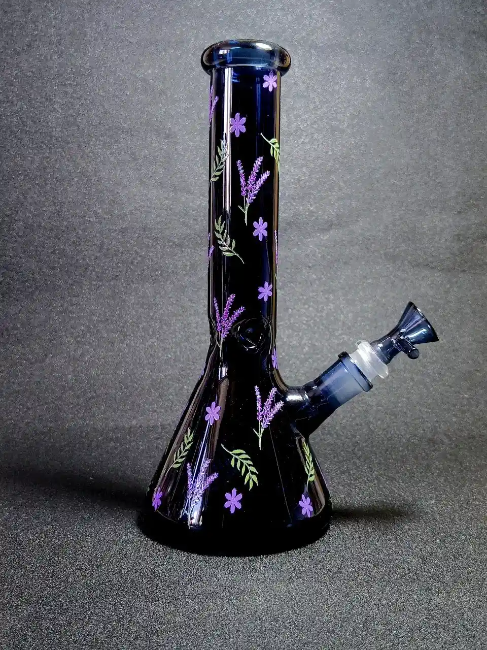 10-Inch Midnight Lavender Borosilicate Glass Beaker Bong - Image 4