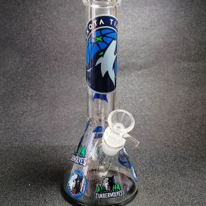 10-Inch Minnesota Timberwolves-Inspired Beaker Glass Bong