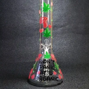 10-Inch Mushroom & Leaf Organic Panic Beaker Bong