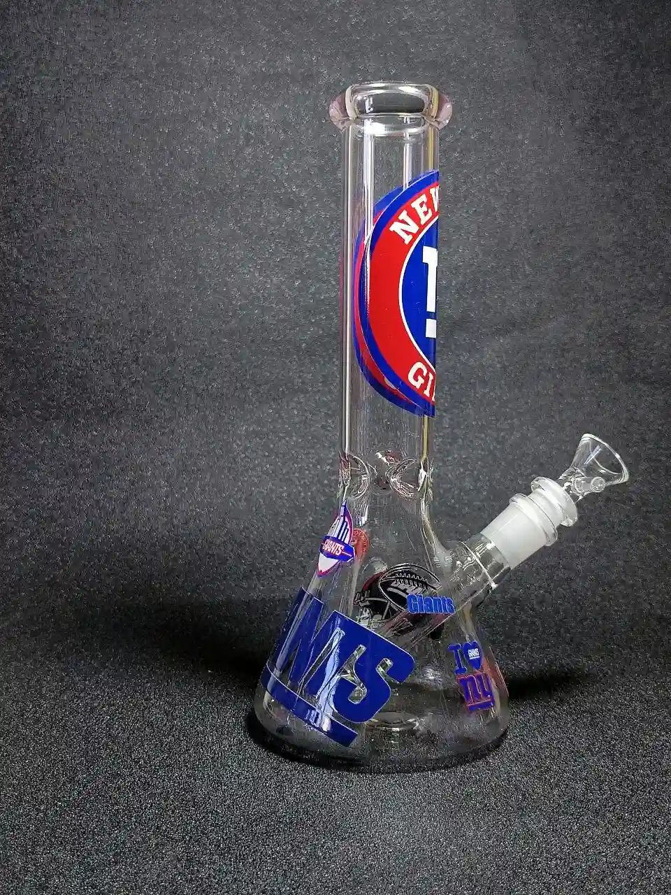 10-Inch New York Giants Big Blue Beaker Glass Bong - Image 3