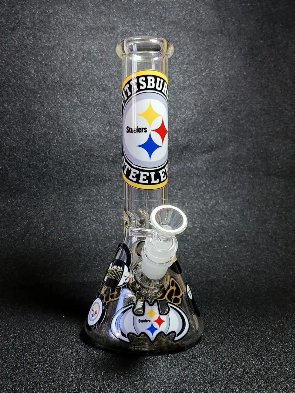 10-Inch Pittsburgh Steelers-Inspired Beaker Glass Bong