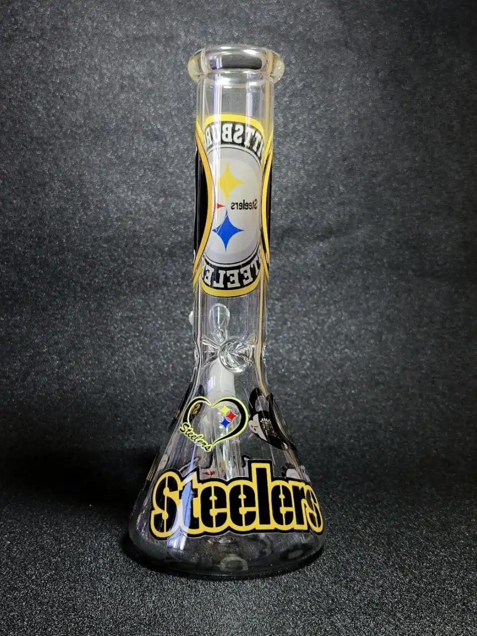 10-Inch Pittsburgh Steelers-Inspired Beaker Glass Bong - Image 3