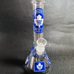 Toronto Maple Leafs-Inspired 10-Inch Beaker Glass Bong