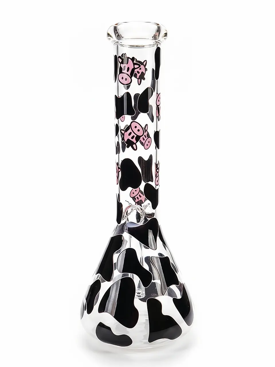 10 Inch Cow Print Beaker Glass Bong - Image 2
