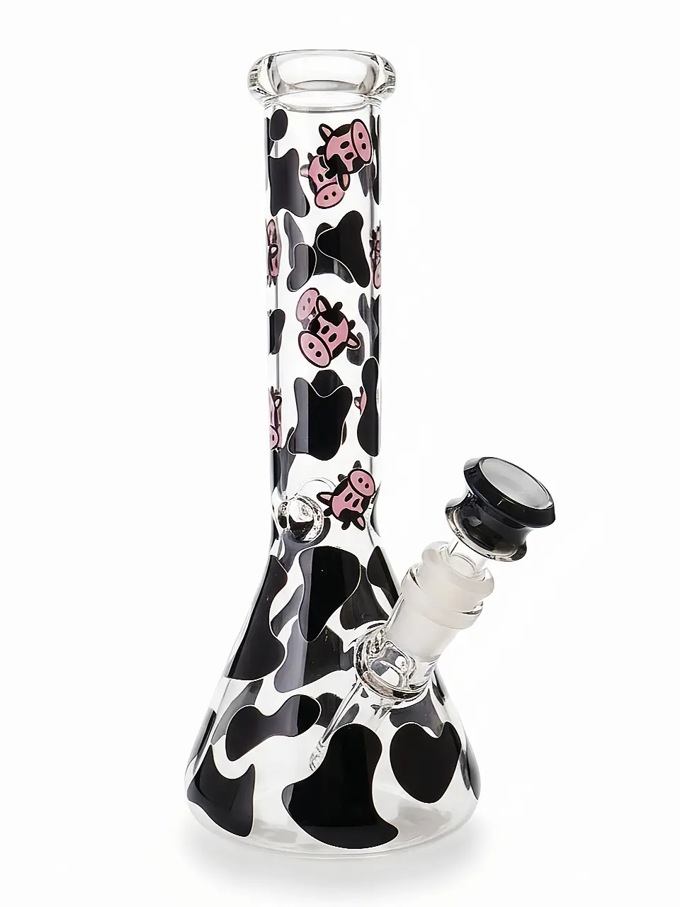 10 Inch Cow Print Beaker Glass Bong - Image 5