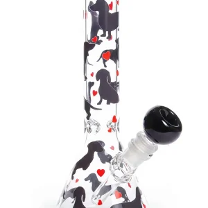 10 Inch Dachshund Pop Art Beaker Glass Bong