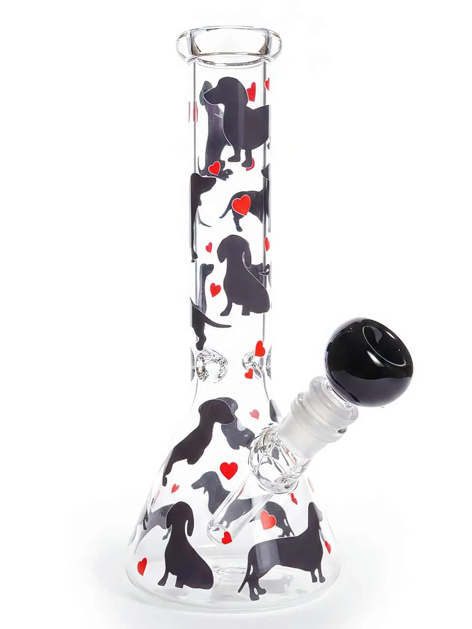 10 Inch Dachshund Pop Art Beaker Glass Bong