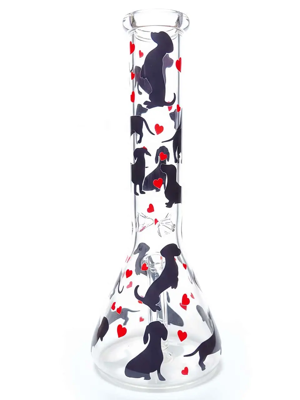 10 Inch Dachshund Pop Art Beaker Glass Bong - Image 2