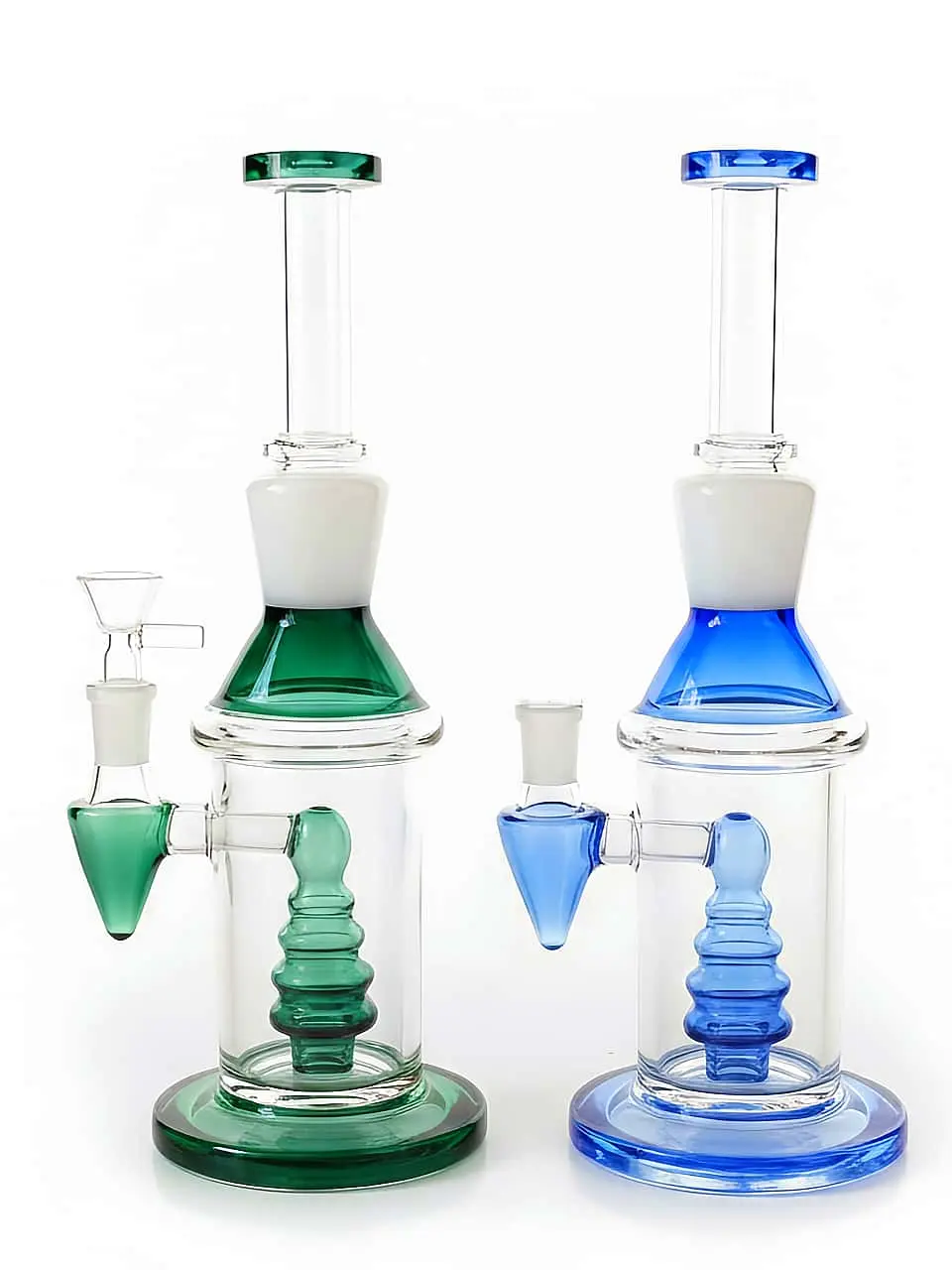 10-Inch Geometric Pagoda Perc Borosilicate Glass Bong