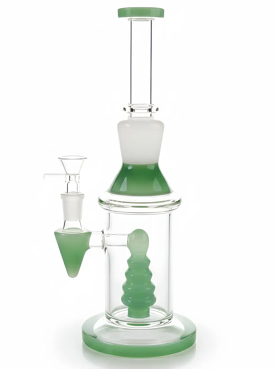 10-Inch Geometric Pagoda Perc Borosilicate Glass Bong - Image 4