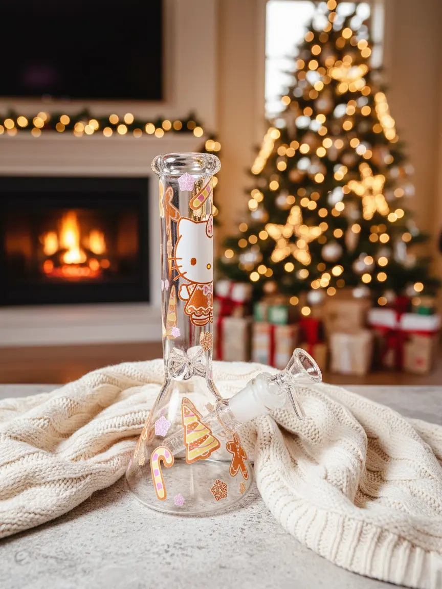 10-Inch Hello Kitty Gingerbread Beaker Bong - Image 2