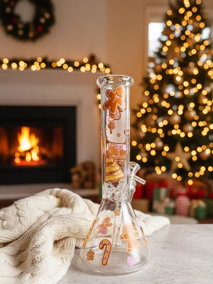 10-Inch Hello Kitty Gingerbread Beaker Bong - Image 3
