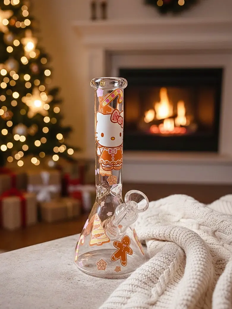 10-Inch Hello Kitty Gingerbread Beaker Bong - Image 4