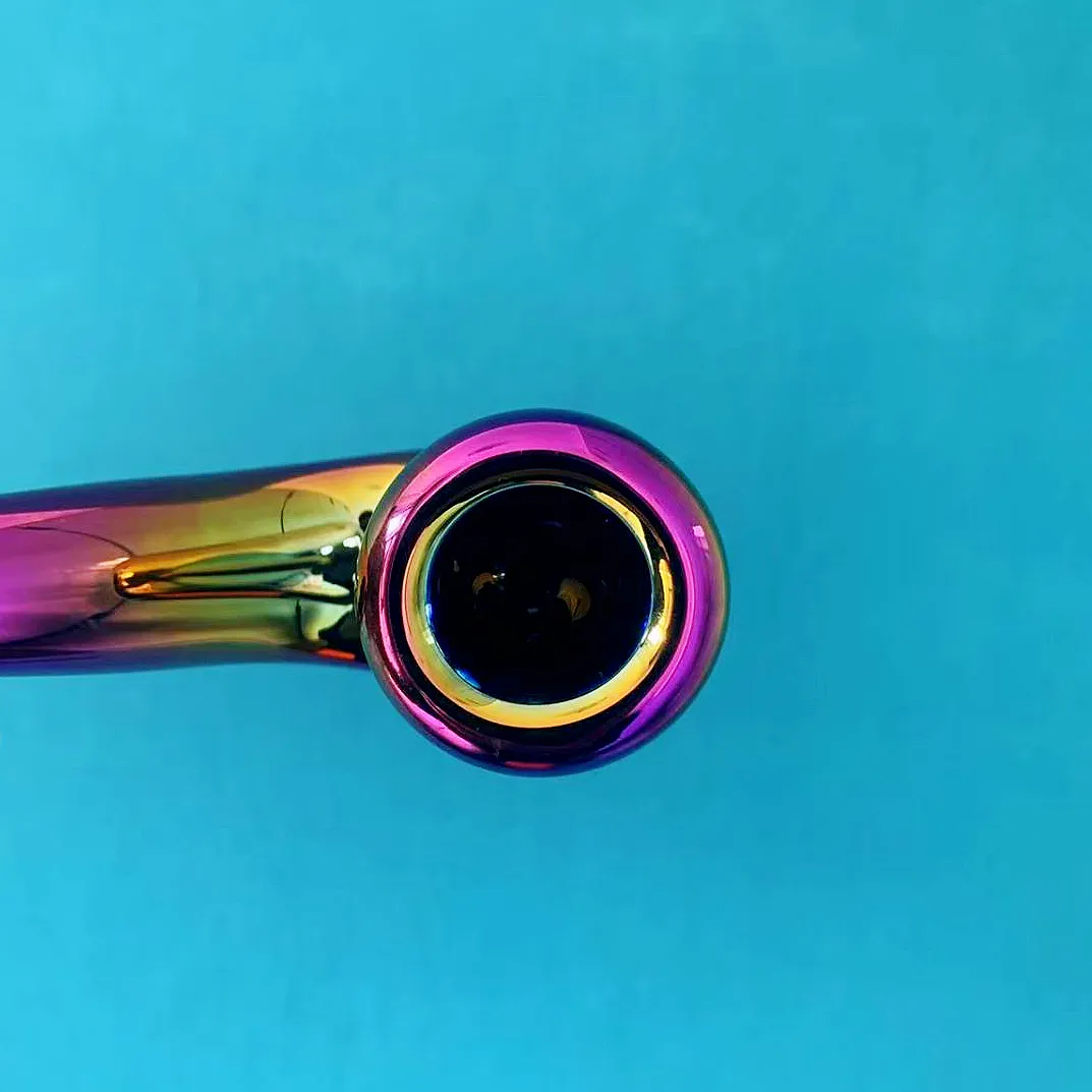10-Inch Iridescent Borosilicate Glass Gandalf Pipe - Image 3