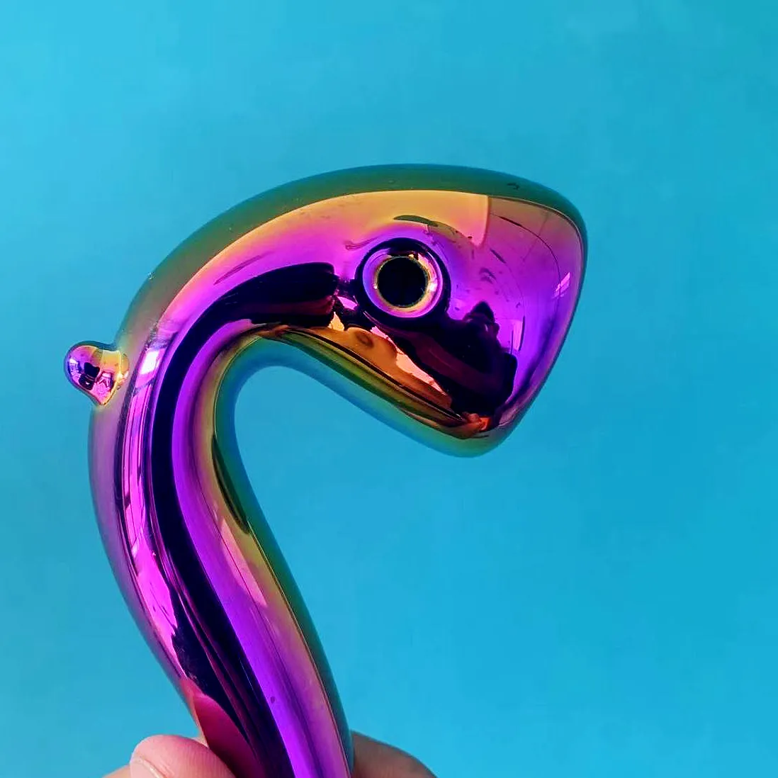 10-Inch Iridescent Borosilicate Glass Gandalf Pipe - Image 4