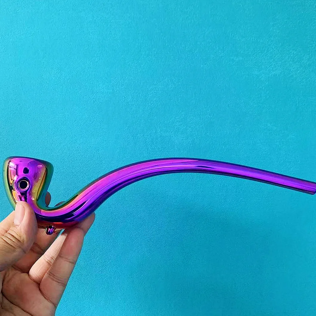 10-Inch Iridescent Borosilicate Glass Gandalf Pipe