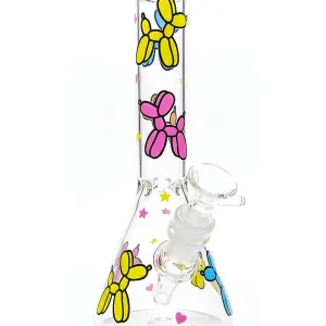 10 Inch Rainbow Balloon Dog Beaker Glass Bong