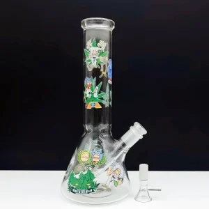 10-Inch Rick and Morty Beaker Glass Bong