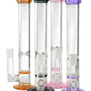 9 Inch Straight Tube Borosilicate Glass Bong with Honeycomb Perc