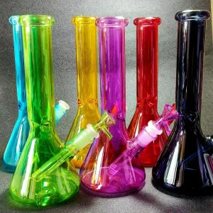 10-Inch Iridescent Rainbow Beaker Bong