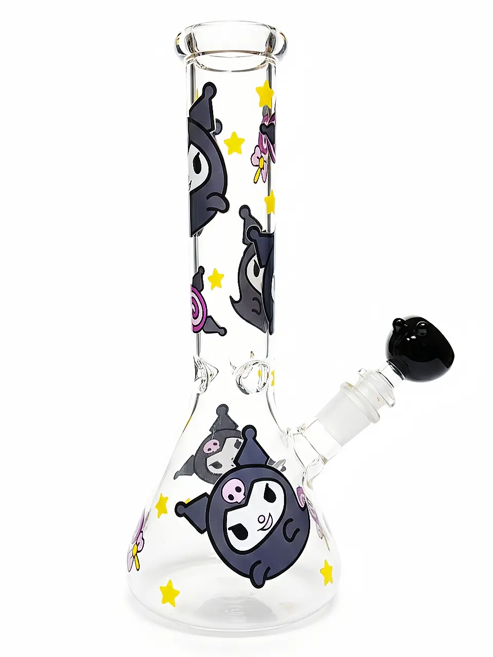 10-Inch Dark Purple Kuromi Starry Beaker Glass Bong - Image 2