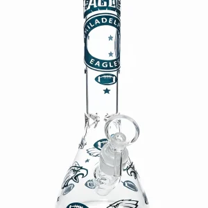 10-Inch Midnight Green Eagles Beaker Bong