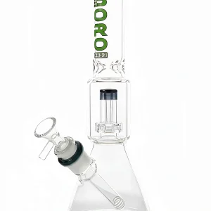 11 Inch Gem UFO Perc Beaker Glass Bong