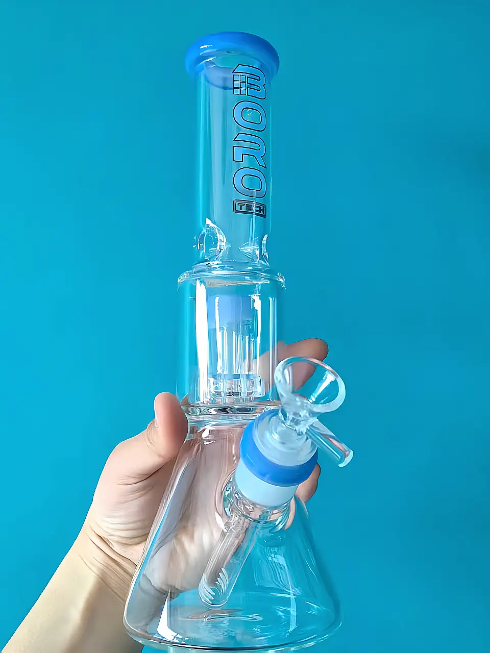 11 Inch Gem UFO Perc Beaker Glass Bong - Image 3