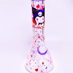12-Inch 9mm Kuromi Dark Sweetheart Beaker Bong