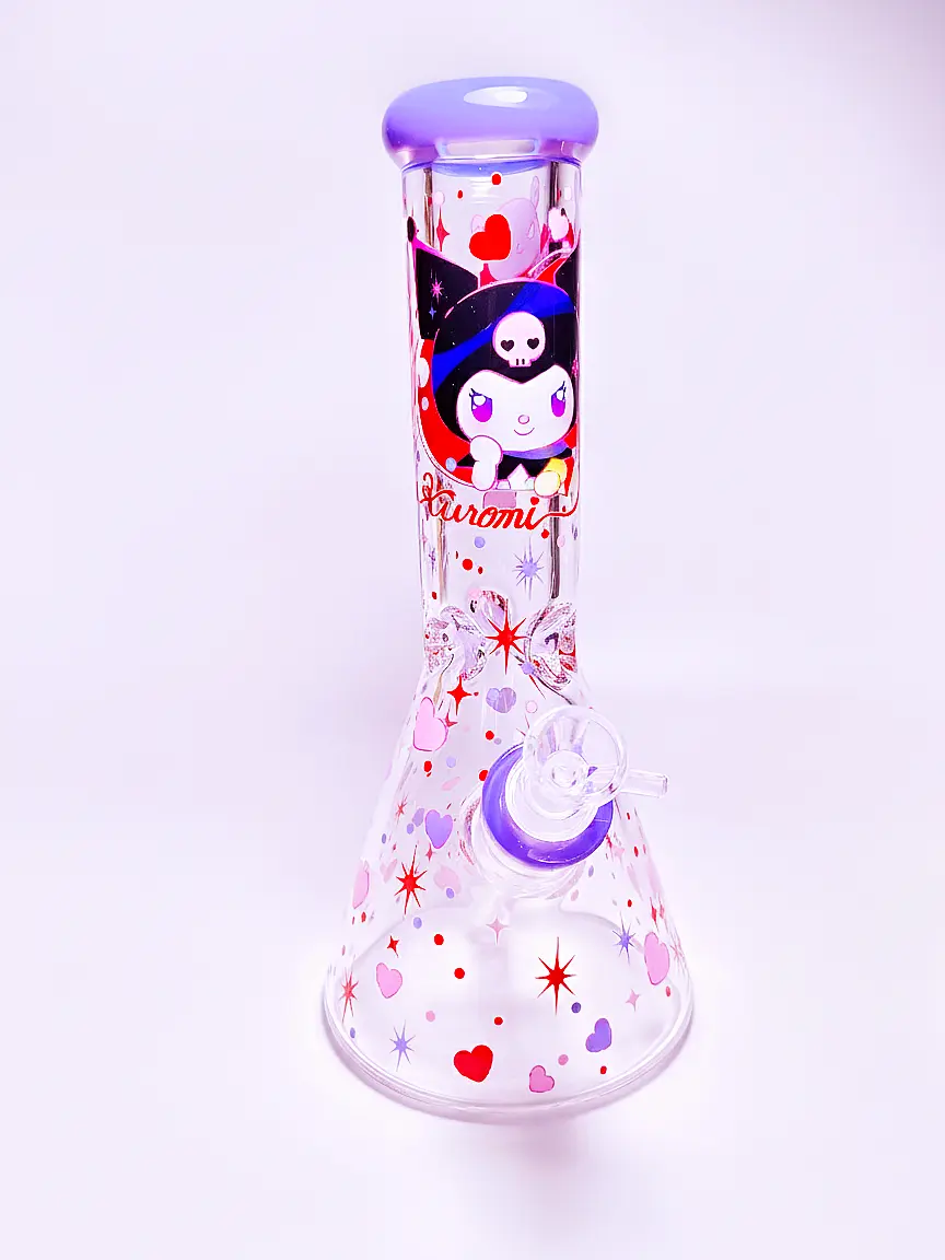 12-Inch 9mm Kuromi Dark Sweetheart Beaker Bong