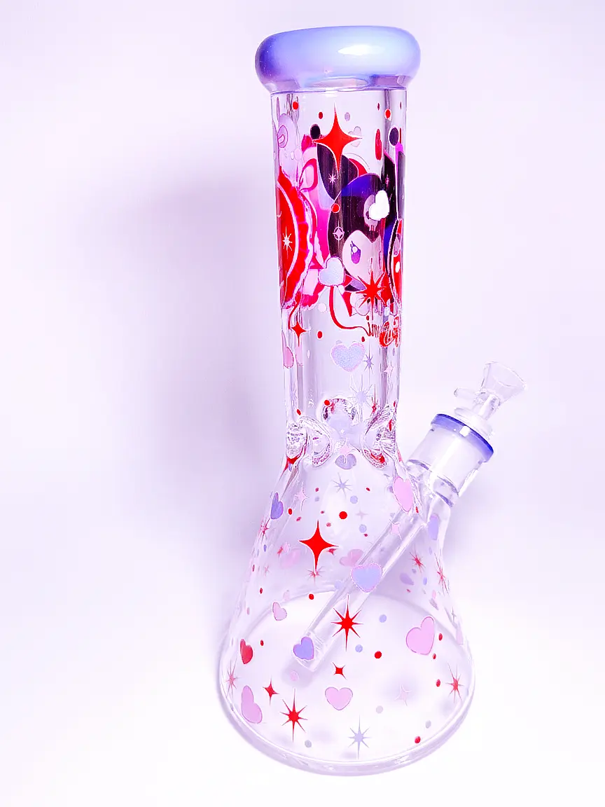 12-Inch 9mm Kuromi Dark Sweetheart Beaker Bong - Image 4