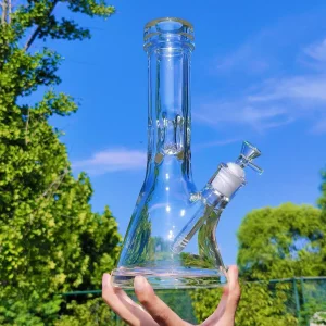 12 Inch Clear Borosilicate Glass Beaker Bong with 9mm Thick Glass